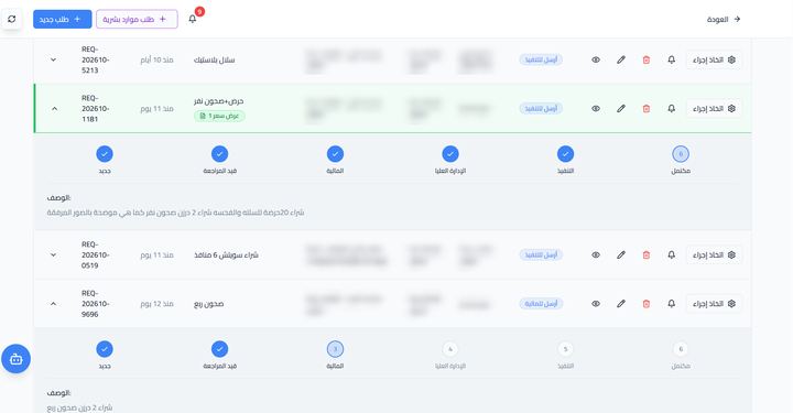 دورة موافقات الطلبات
